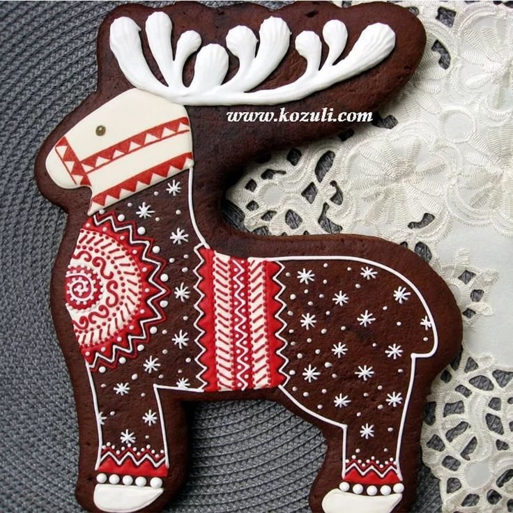 Архангельские козули роспись пряника