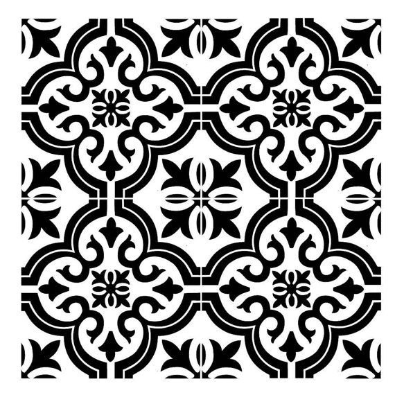 Марокканский узор трафарет