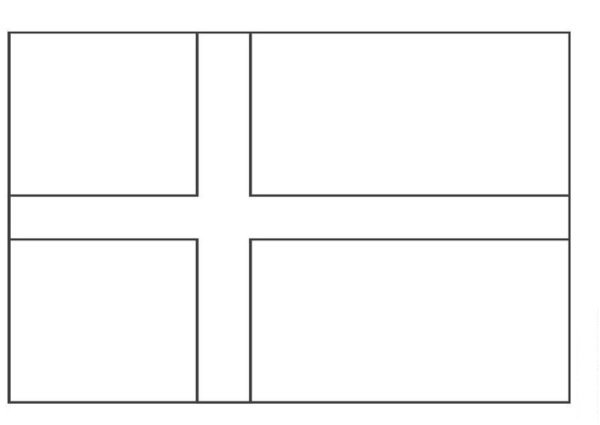 Флаг Великобритании для раскрашивания