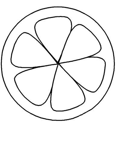 Долька апельсина раскраска