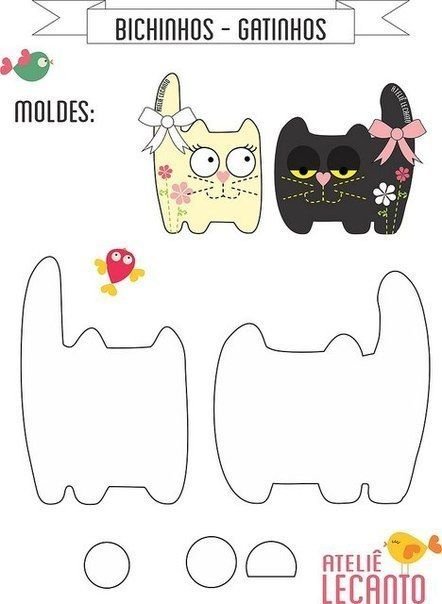 Кошка из фетра выкройка