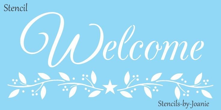 Трафарет Welcome