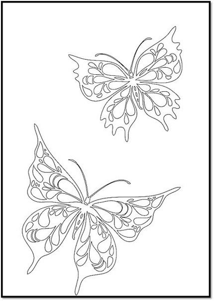 Трафарет бабочки для вырезания