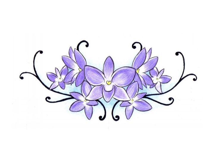 Фиолетовые рисунки