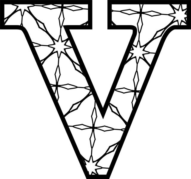 Буква v белая