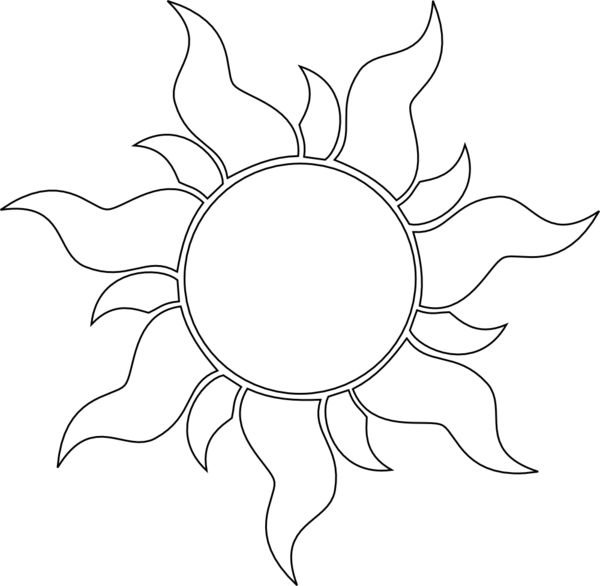 Трафарет солнышко