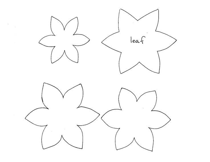 Шаблон цветов для вырезания из бумаги