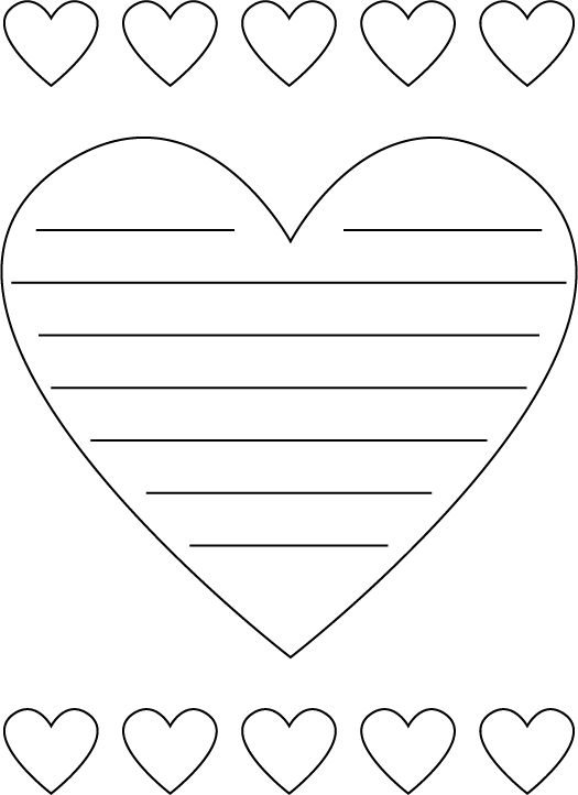 Трафарет сердечки