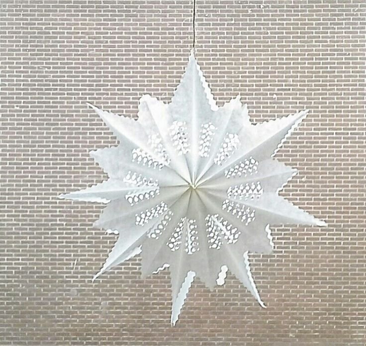 Снежинки из пакетов бумажных