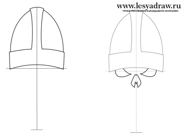 Рисование шлема богатыря