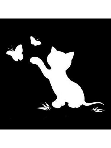 Трафарет кота на стену