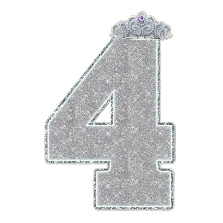 Цифра 4 с короной