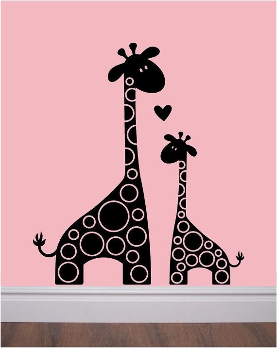 Жираф трафарет для детей