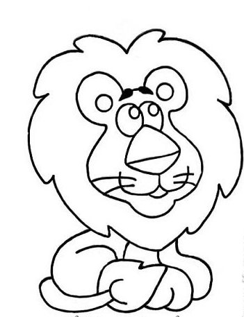 Трафарет Льва для аппликации