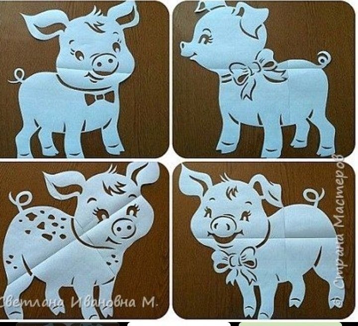 Вытынанка год свиньи