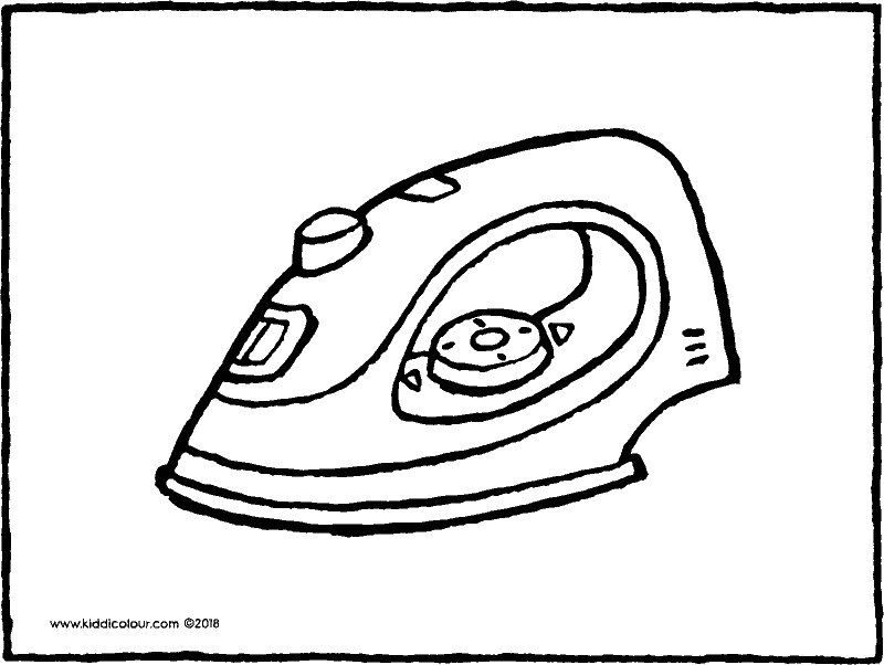 Утюг раскраска для детей
