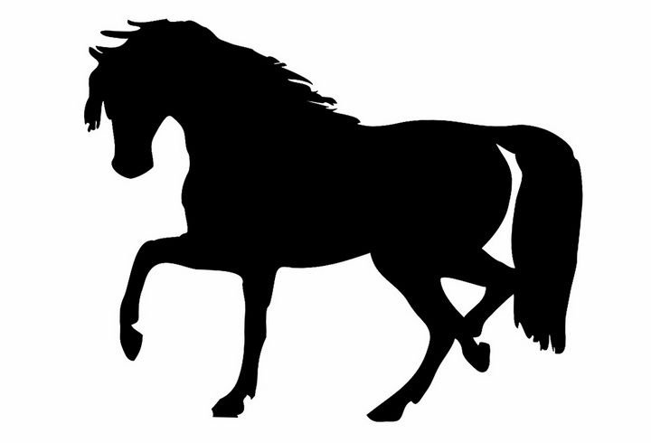 Лошадка трафарет
