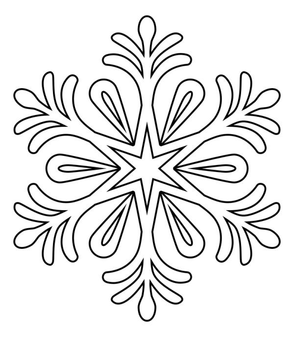 Снежинка раскраска