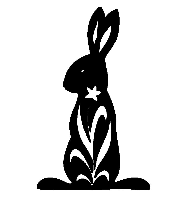 Кролик трафарет