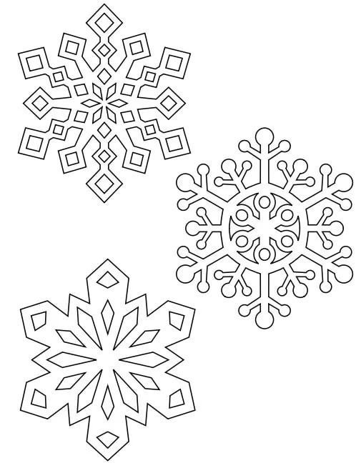 Снежинки на окна трафареты