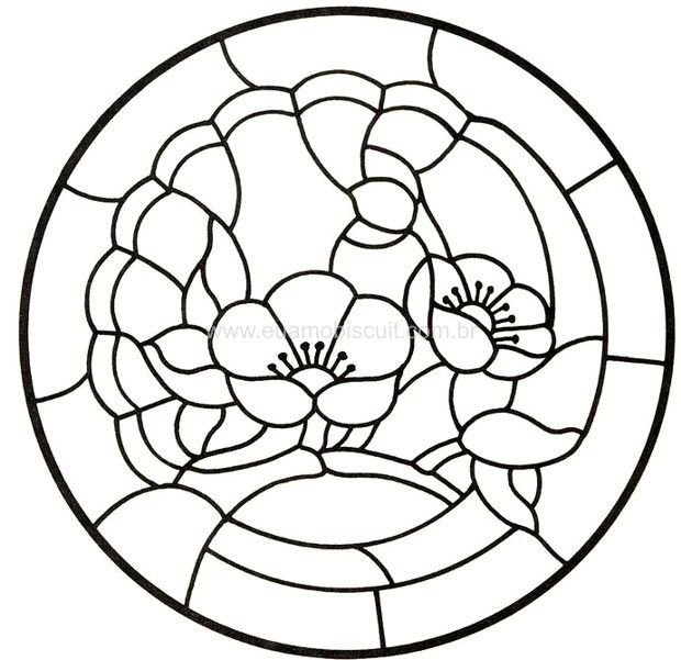 Витраж раскраска