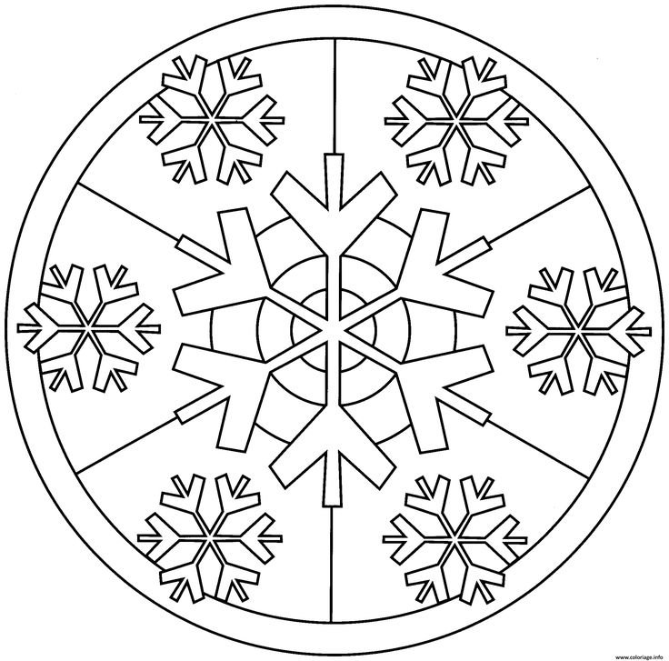 Мандала зимняя для детей