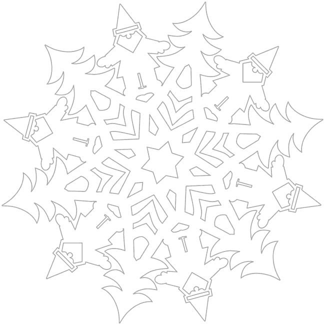 Снежинки вытынанки на окна