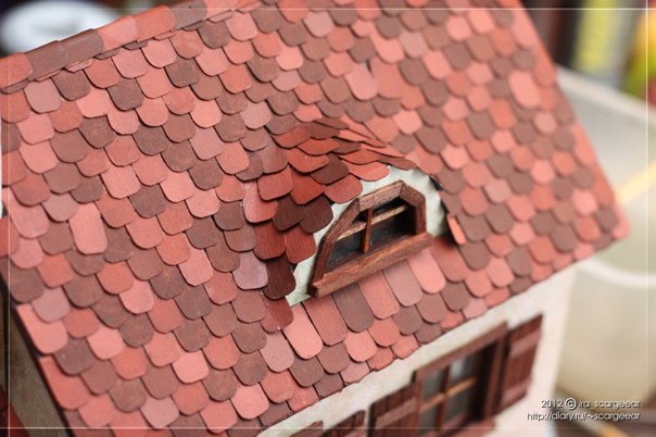 Черепица для картонного домика