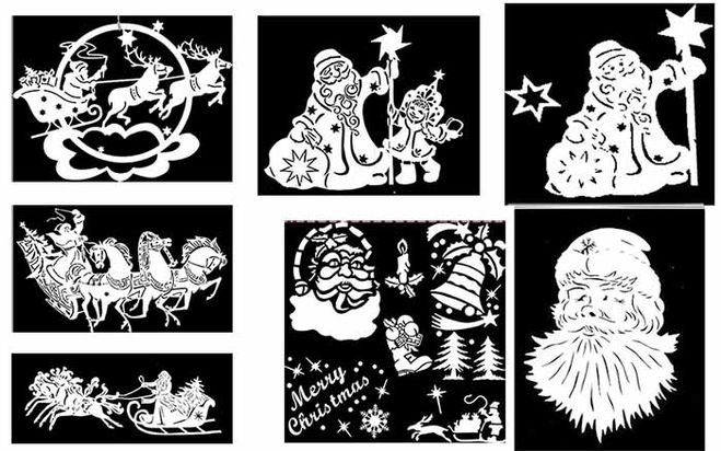 дед мороз снежинки