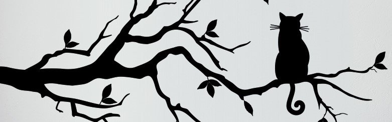 Трафарет котенка на дереве