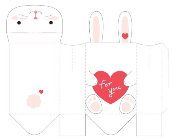 Коробочка для подарка шаблон