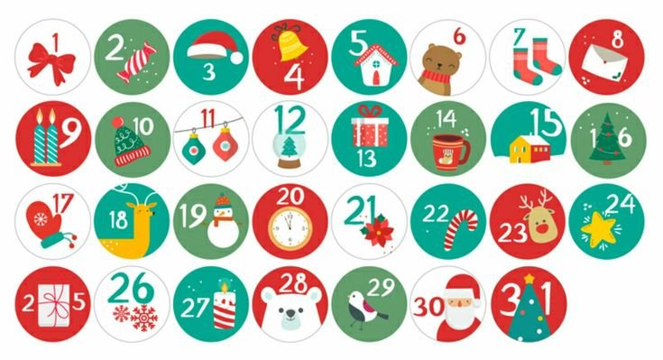 Кружочки для адвент календаря
