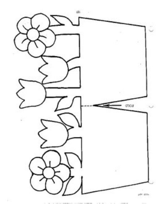 Цветы шаблон для аппликации