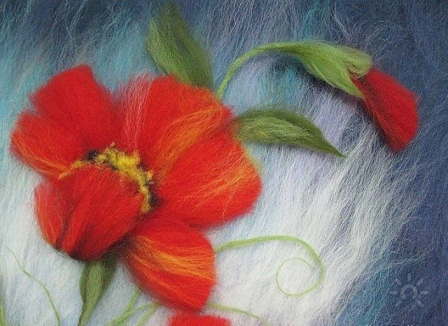 Рисование шерстью