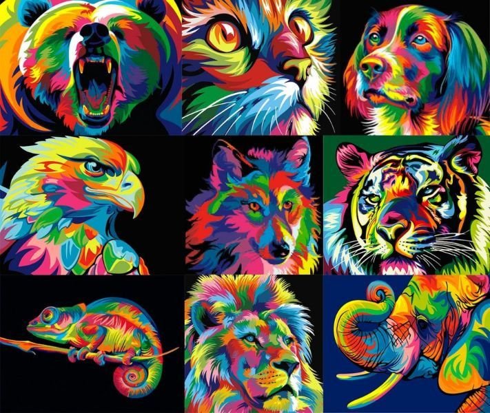 Цветные животные