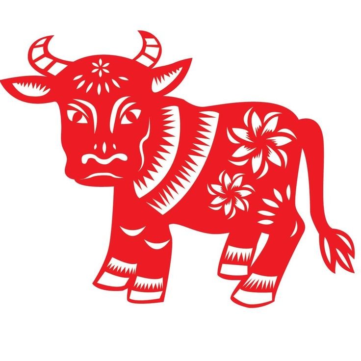 Новогодние украшения на окна бычок