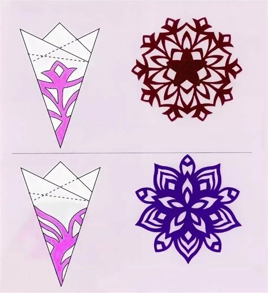 Как вырезать снежинки из бумаги поэтапно красивые