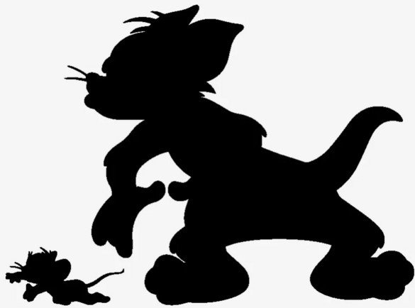 Силуэты персонажей мультфильмов