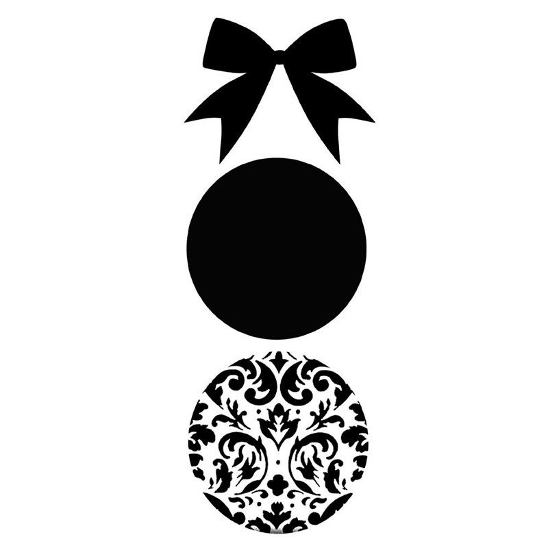 Новогодние шары трафарет