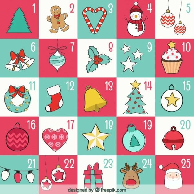 Карточки для адвент календаря