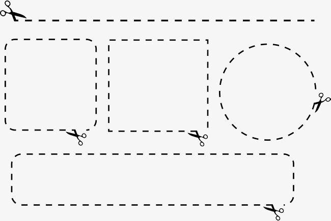 Пунктирные линии для вырезания