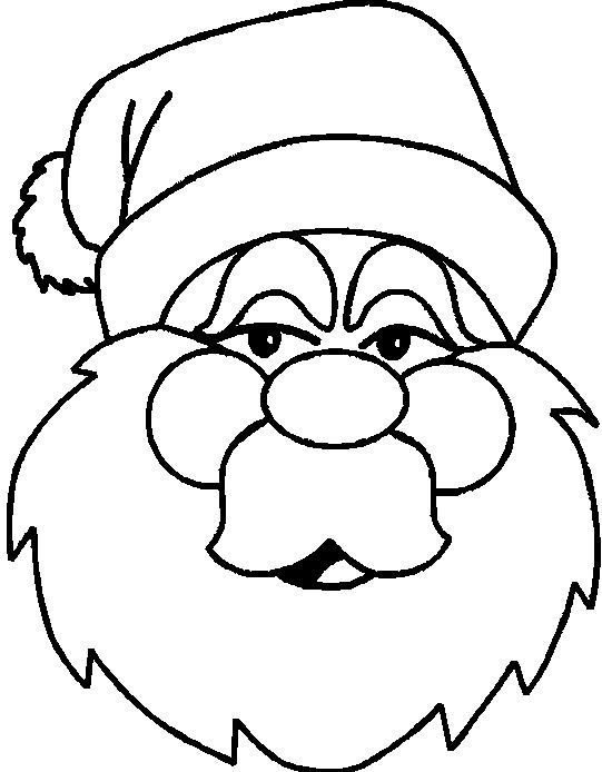 Лицо Деда Мороза раскраска