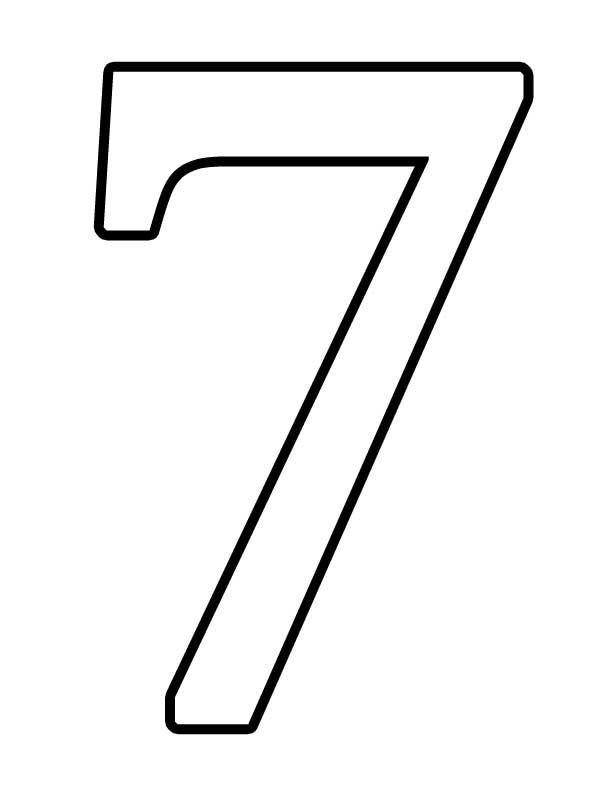Трафарет для торта цифра 7