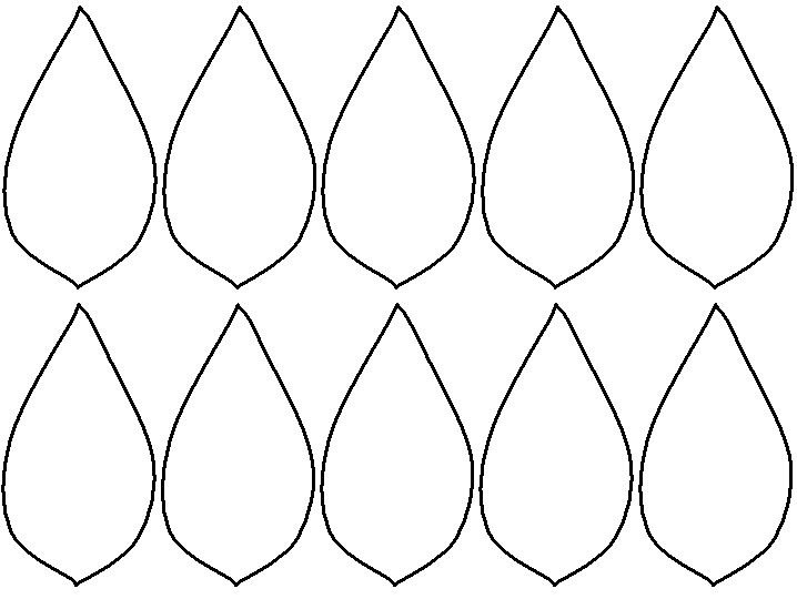 Трафарет лепестка цветка