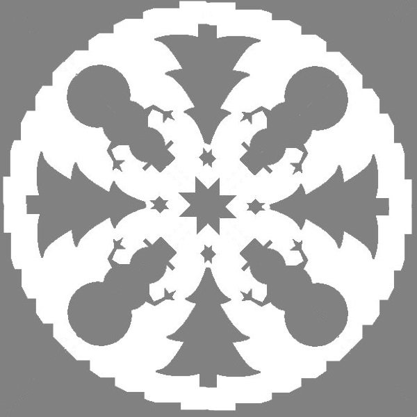 Трафарет «снежинки»