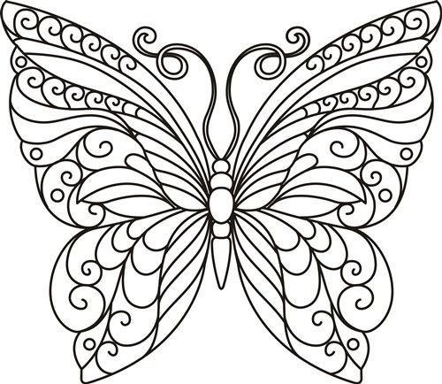 Трафарет бабочки для джутовой филиграни