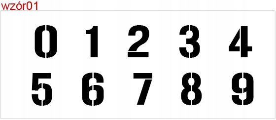 Шрифт цифры трафарет