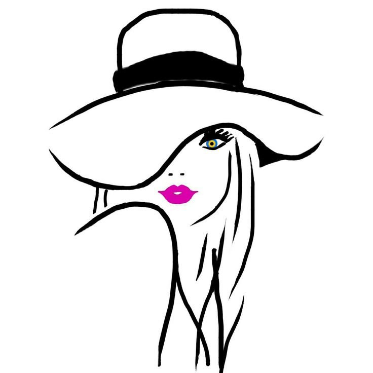 Нарисовать девушку в шляпе
