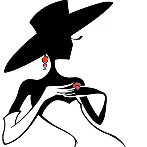 Силует днвушки в шляпе