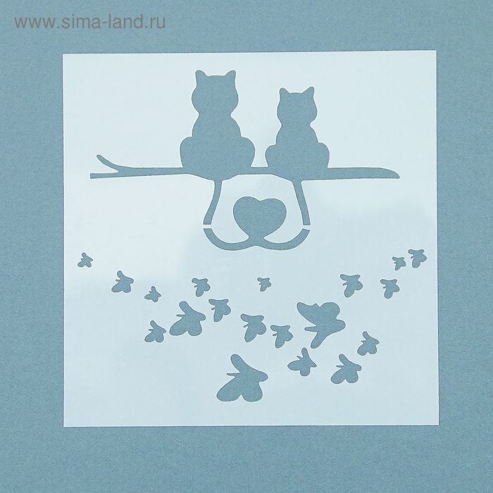 Кот Басик трафарет